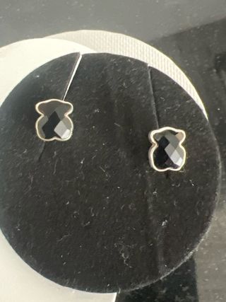 Pendientes Tous oso plata & onix