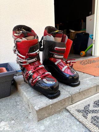 Botas Salomon Snow -rojas y negras y rosa y blanco