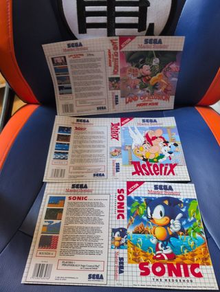 3 Carátulas Master System Sega