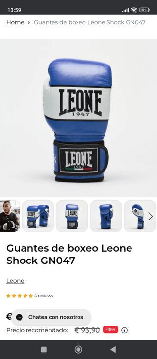 Guantes boxeo Leone 1947