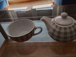 Tetera y taza - Gris beige