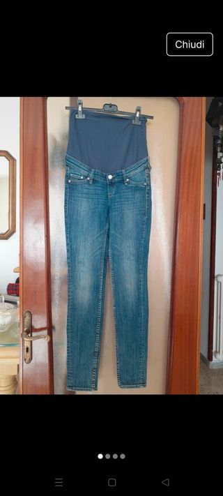 Jeans premaman blu