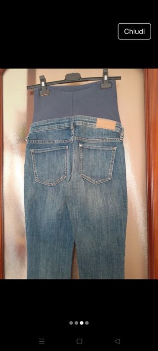 Jeans premaman blu