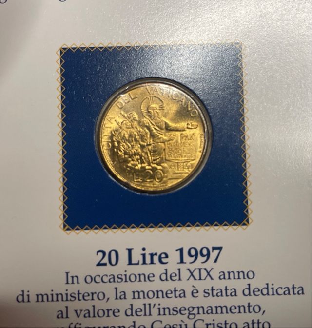 20 lire Vaticano Giovanni Paolo II