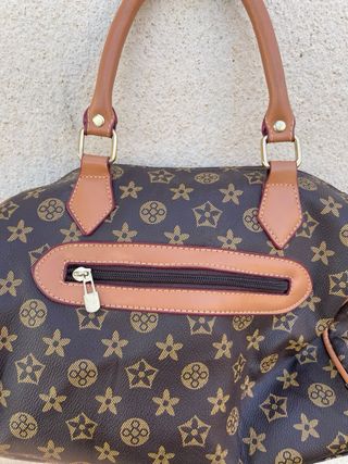 Bolso marrón estampado