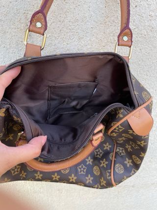 Bolso marrón estampado