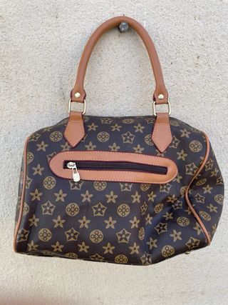 Bolso marrón estampado