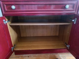 Mueble granate-Madera tiradores vintageURGE VENTA
