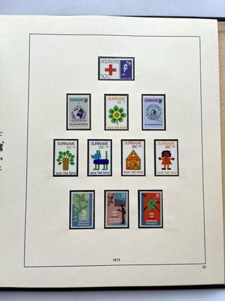 Álbum Sellos Surinam 1961/1975 Nuevos MNH Completo