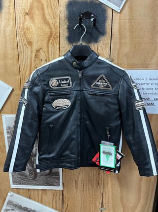 Chaqueta moto piel infantil