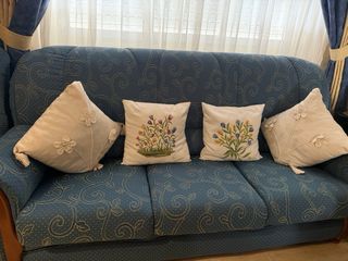 Sofá 3 plazas azul marino