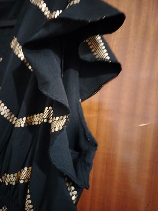 Vestito lungo nero e oro