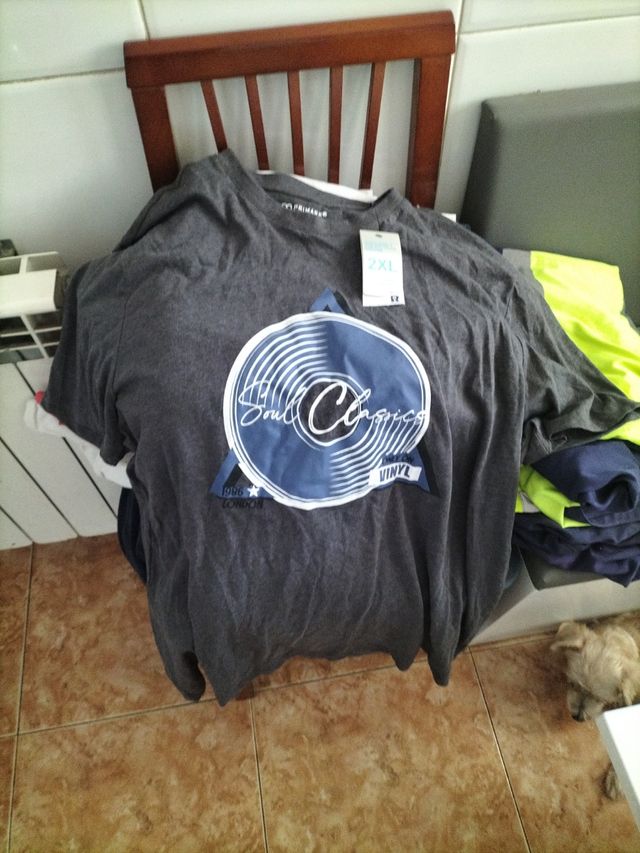 Camiseta Primark Hombre XXL Gris - Soul Classics