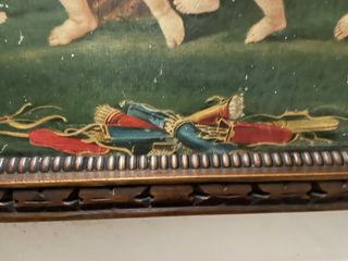 Antiguo lienzo grande "La danza de los cupidos"