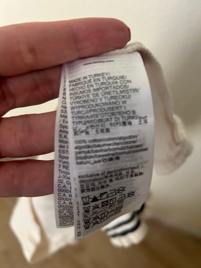 Camiseta Tommy Hilfiger blanca talla S