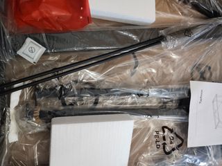 Mesa Escritorio negro metal industrial con cristal