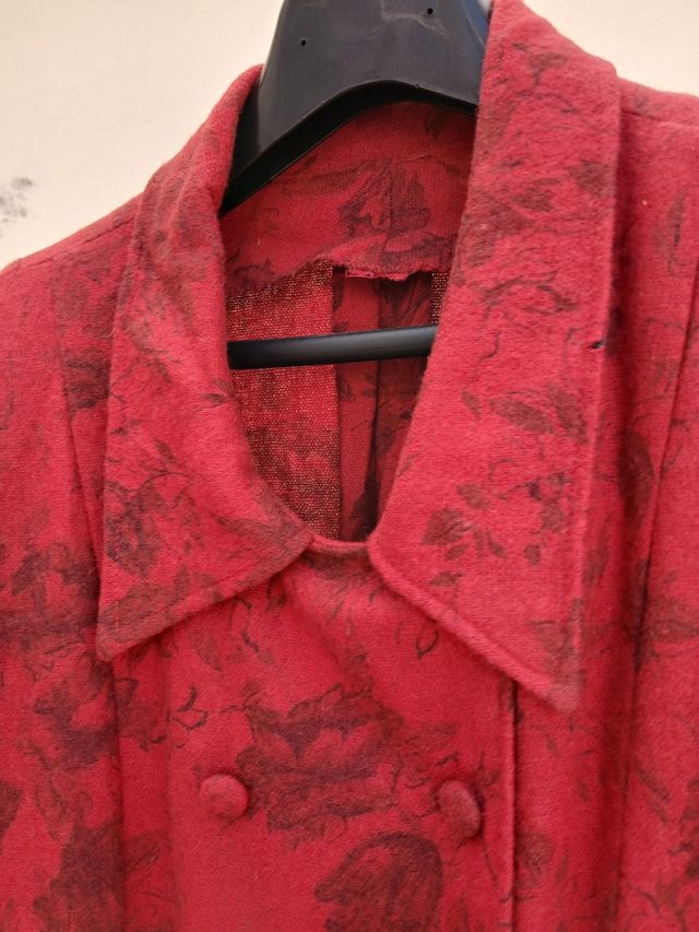 Vestido Vermelho - Floral - Inverno