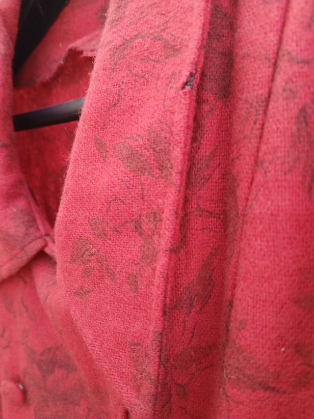 Vestido Vermelho - Floral - Inverno