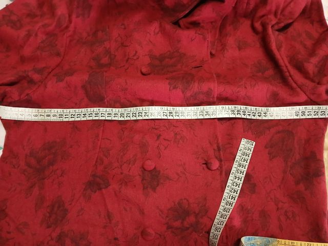 Vestido Vermelho - Floral - Inverno