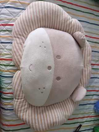 Cojín león bebé - Beige y blanco