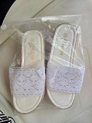 Sandalias blancas mujer talla 37