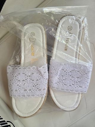Sandalias blancas mujer talla 37
