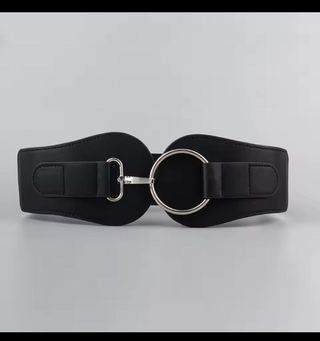 Cinturón negro elástico para mujer