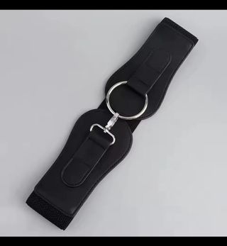 Cinturón negro elástico para mujer