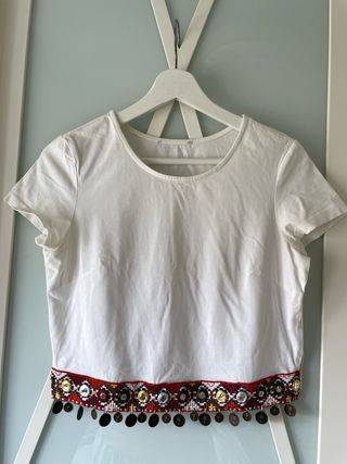 Top blanco Zara