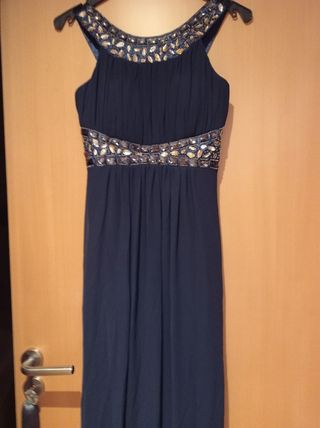 Vestido fiesta azul oscuro