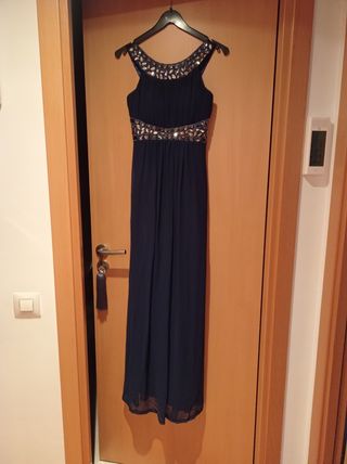 Vestido fiesta azul oscuro