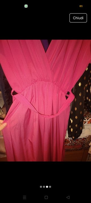 Vestito lungo rosa 