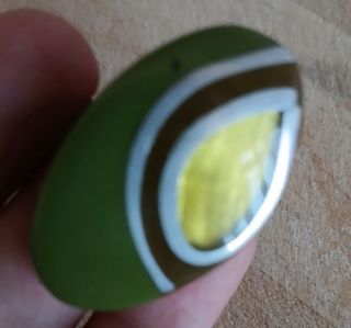Anillo bisutería verde-amarillo