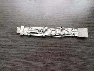 Pulsera celta blanca plata