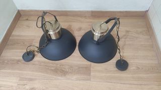 2 Lámparas colgantes industriales