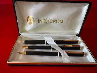 Set INOXCROM - pluma, boligrafo y portaminas.