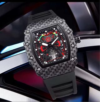 Reloj Lujo Carbono - Negro
