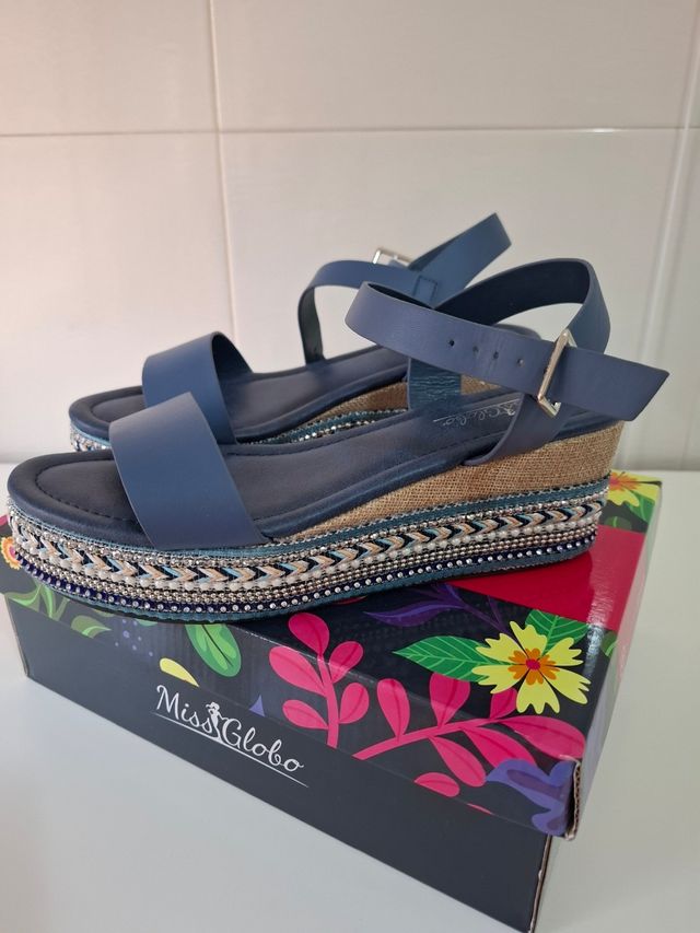 Sandali Miss Globo blu avion