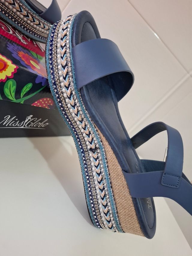 Sandali Miss Globo blu avion