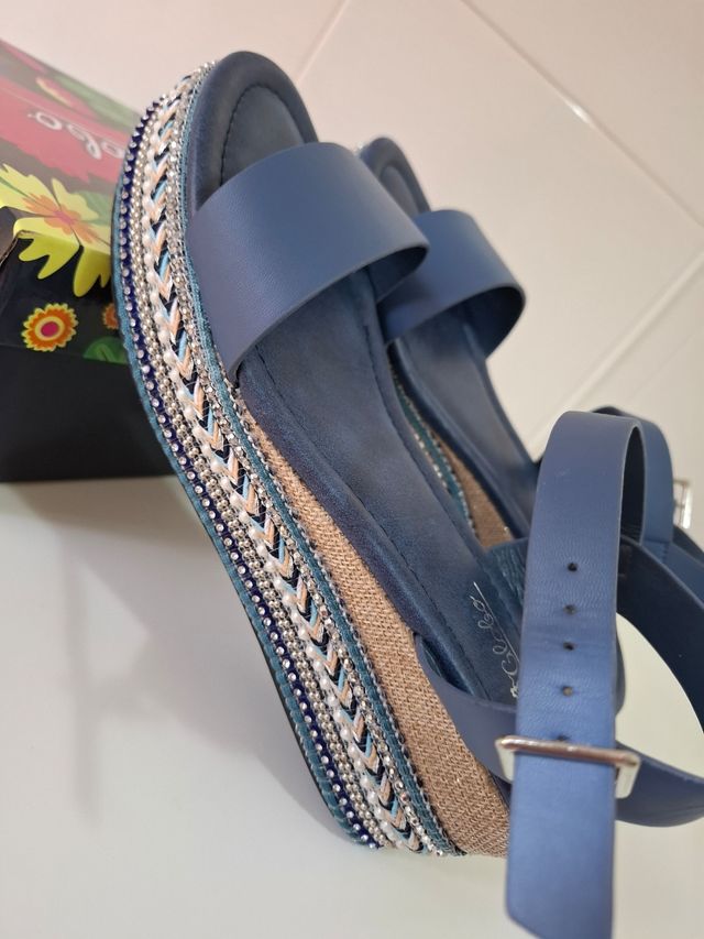 Sandali Miss Globo blu avion