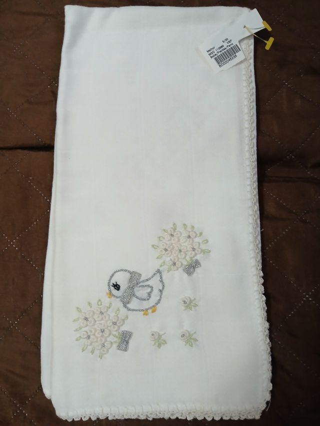 Fralda Bebê Bordada - Enxoval
