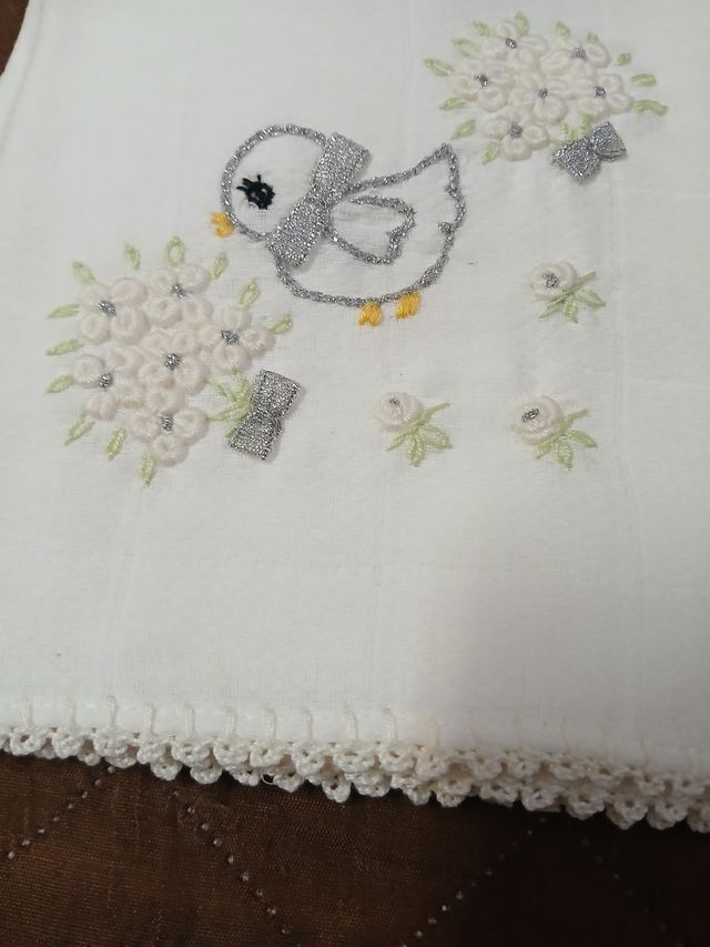 Fralda Bebê Bordada - Enxoval