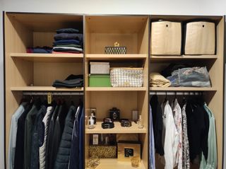 Armario vestidor de madera 3 módulos