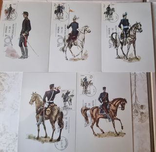 Tarjetas Maximas Uniformes Militares Series 7 y 8.