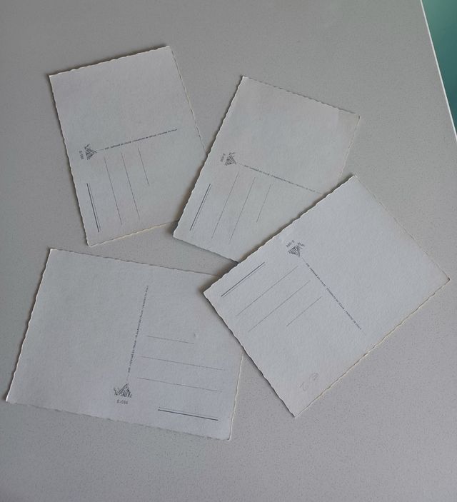 4 cartoline bimbi in spiaggia Gaby vintage