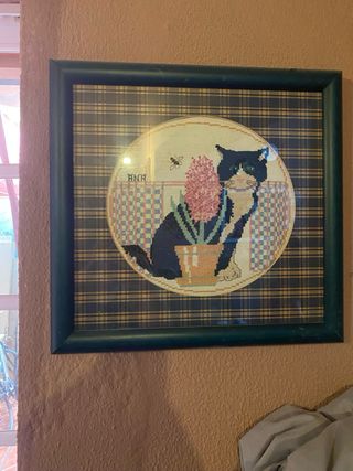 Preciosos cuadros de gatos hechos a mano