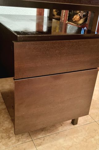 Escritorio madera maciza marrón