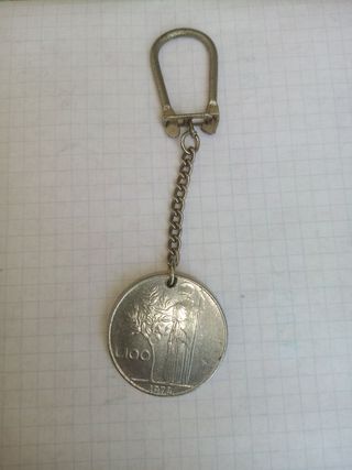 Llavero moneda 100 liras Italia 1978
