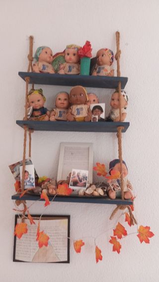 Estantería infantil con cuerda - 3 niveles