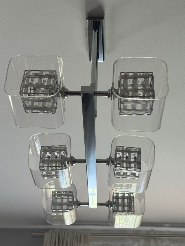 Lámpara techo 6 luces - Moderna. Alto ajustable